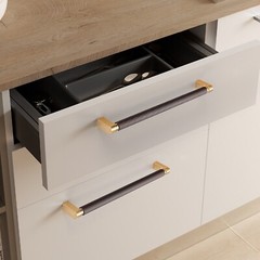 3.78″ 5″ 7.55″ 12.6″18.9″Dark Gray&Coffee Large Cabinet Pulls Drawer Pull Handle
