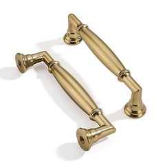 ZAUYX 10 Pack 3-3/4 Inch Champagne Bronze Pulls