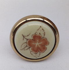 Vintage Lot of 19 Belwith Floral Enamel Ceramic Kitchen Pull Knobs NOS Japan