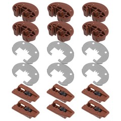 6Sets Drawer Slide Track Guide Set Durable Plastic Iron for Drawer Replacement