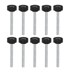 10pcs M4x40mm Male Thread Knurled Clamping Knobs Grip Thumb Screw on Type