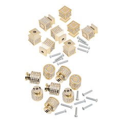 8* Modern Gold Cabinet Knob Shiny Cabinet Knob Round Furniture Handles