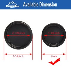 HOMOTEK 4 Pack Closet Door Finger Pull 1-3/4”, Easy Snap 4 Pack, Small-Black