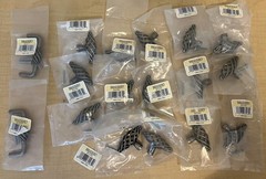 NEW Brainerd Set of 17 Nickel Bird Cage Cabinet Pulls and Knobs