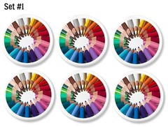 Colored Pencil Cabinet Knob Artist Whimsical Art Fun Creative Drawer Pull Handle