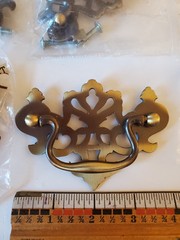 4 BRASS Dresser Drawer Pulls – THE WOODWORKERS STORE – 4″ Wide 3″ Hole Spacing