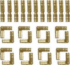 24PCS Invisible Brass Barrel Hinges, 4x20mm Mini Hidden Concealed Hinges for Jew