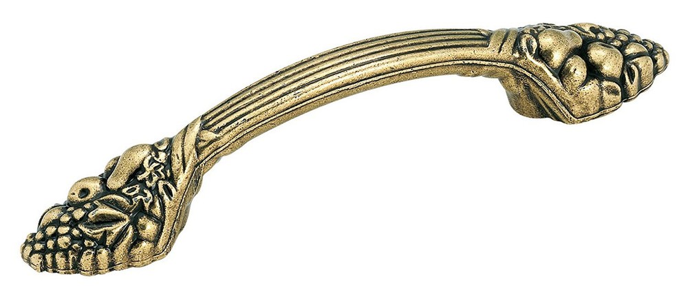 (5 Pack) 3 inch Fruit Bundle Pull Burnished Brass