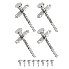 3.15 x 1.77 Inches Plunger Latches Spring with 8 Pcs M4 Screws Silver
