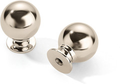 10 Pack 1 Inch Vintage Ball Polished Nickel Cabinet Knobs Kitchen Cabinet Hardwa