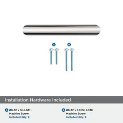 Revolve 3 inch (76mm) Center-to-Center Polished Chrome Cabinet Pull, BP3685126