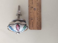 🏵Vintage Set Hand Painted Floral Ceramic Knobs Cabinet Dresser Drawer Pulls 🌺