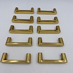 ART Deco Mid Century Modern Drawer Pulls Cabinet Handles 3.5″ MCM Brass LOT 10