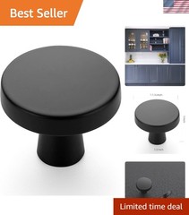 Elegant 25 Pack 1-1/4 Inch Matte Black Drawer Knobs – Simple Cabinet Hardware