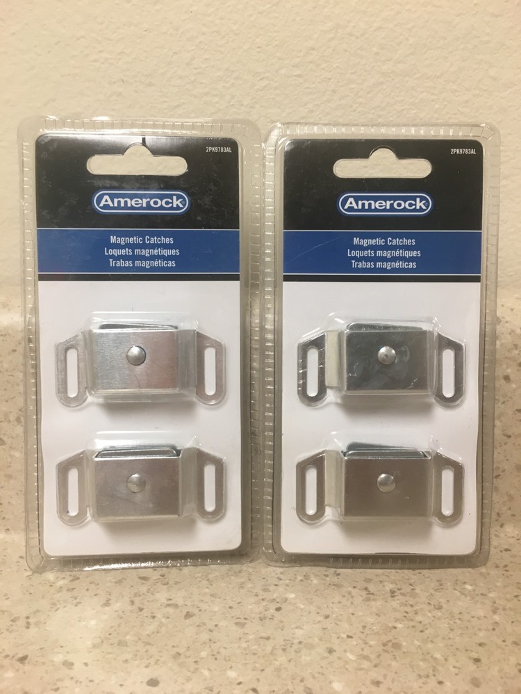 2 PK-Amerock 0.5 in. H X 1.5 in. W X 2.3 in. D Zinc Aluminum Magnetic Catch