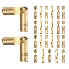 25 Pcs Barrel Hinges, 0.16 x 0.79″ Jewelry Box Hinges Concealed, Yellow