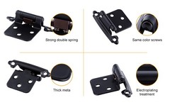 Brand New US Stock Black Soft Close Overlay Cabinet Hinges for Kitchen Cupboard