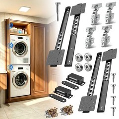 Hanwosi Pocket Door Slide 18inch, 4 PCS Pocket Door Hardware Soft Close, Pocket