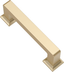 Alzassbg 6 Pack Brushed Gold Cabinet Pulls, 3 Inch(76mm) Hole Centers Cabinet Ha
