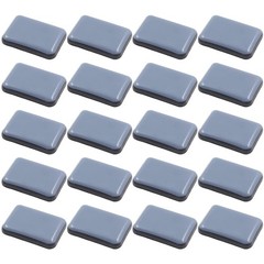 20Pcs 1-3/8 x 1 Inch Rectangular Adhesive x 1 Inch, Grayish Blue