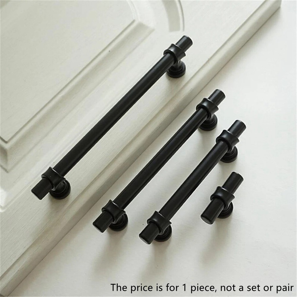 Multi Size Minimalist Handle Black Gold Dressing Table Wardrobe Cabinet Handle