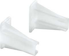 Drawer Side Track Brackets, White Nylon (1 Pair) Plastic Side Mount Rear Socket