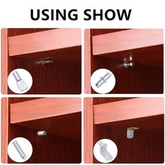 Shelf Pins Kit 120Pcs 4 Styles Nickel Plated 5mm