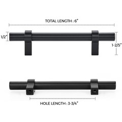 25 Pack Cabinet Handles 3-3/4 Inch Black Cabinet Pulls Matte Black Kitchen Ca…