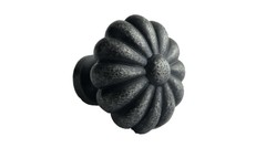 1-3/8 Inches Diameter Designer’s Edge Round Floral Cabinet Knob Antique Silver –