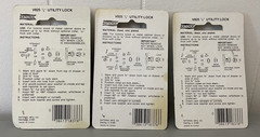 National 3 NEW Hardware Chrome 1/2″ Door Drawer Utility Lock Key 183-764 V825