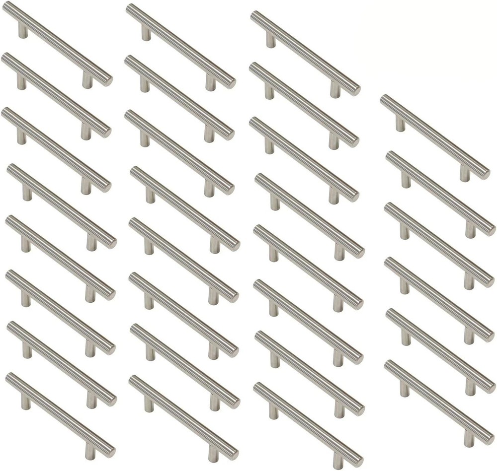 Cabinet Handles – Pack of 30 Stainless Steel T Bar Drawer Pulls Cupboard Knob fo