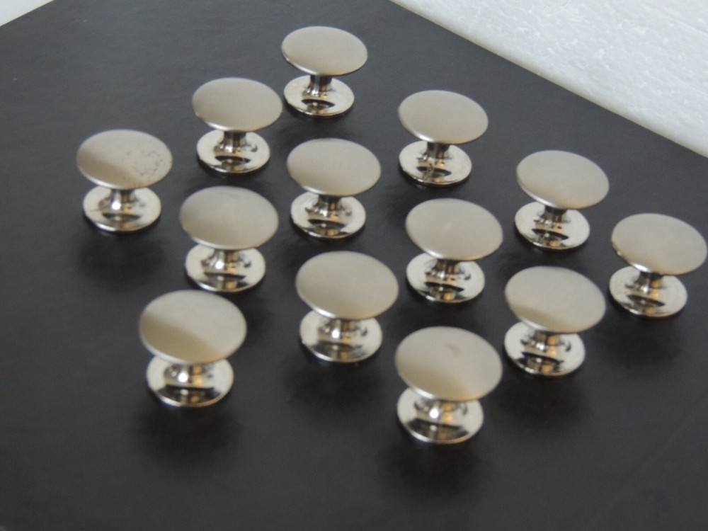 Knobs Cabinet 13 pc Knob 7/8 Inch Polished stainless round top [no screw} 5/8