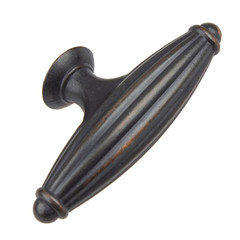 2-1/2 In. Oil Rubbed Bronze Fluted Cabinet Drawer Knobs (10-Pack)