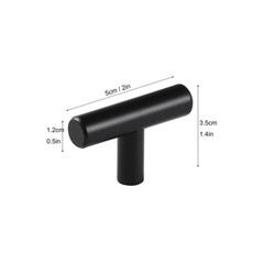 Matte Black Kitchen Cabinet Handles Stainless Steel Drawer Pulls T Bar Knobs