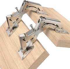 4pc 170 Degree Soft Close Cabinet Hinges Corner Lazy Susan Concealed Surface Lid