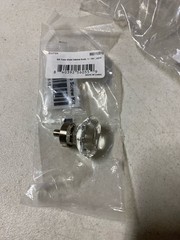 Emtek 86011US15 Old Town Glass 1-1/4 Inch Geometric Cabinet Knob – Satin Nickel