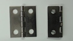 100 pc Steel Butt Hinge 1-1/2 x 1-1/4 HOLES Craft/Door/Cabinet/Box Nickle plated