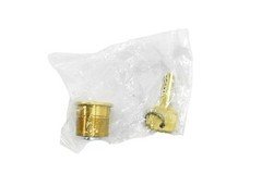 Marks Gold Brass Cam Lock Smooth Polished w 2 Keys Rim Cylinder Cabinet