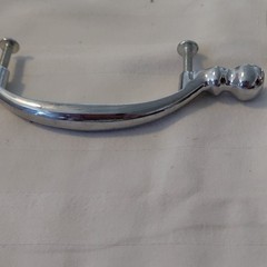 Polished Silver Traditional Metal Bail Pull Cabinet Drawer Handle w/ Screws