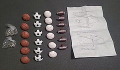 Lot 24 sports drawer pulls For Football, Baseball, Soccer, Basketball