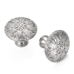 Round Knobs And Pulls Brushed Nickel 1.4 Inch Cabinet Trendy Handles 20 Pack