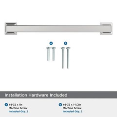 65/16 Inch 160mm Center Lintel Polished Chrome Cabinet Drawer Pull BP3744426