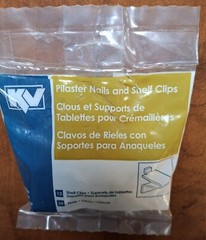 Knape & Vogt Pilaster Nails & Shelf Clips, 12 clips, 28 Nails