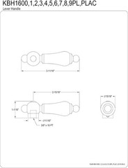 Universal Porcelain Lever Handle for Faucets – Polished Chrome, ADA Compliant