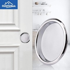 HOMOTEK 4~Pack Chrome Closet Door Finger Pulls, 2~1/16 In, Snap~In