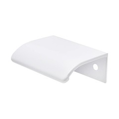 10 Pcs 1.97 Inch White Curved Edge Pull Handles, 1.26 Inch Hole Spacing