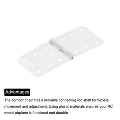 MECCANIXITY RC Hinges 0.4 Inch x 1.1 Inch Adjustable Hatch Hinge for RC Model Ai