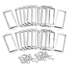 30pcs Metal Label Holders 83x30mm File Name Card Tag Label Frame Silver