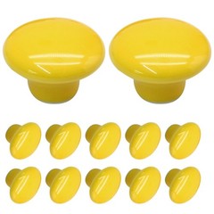 10 Pack Yellow Ceramic Kitchen Cabinet Knobs Pulls, 32 mm/1.26 Inch Retro Vin…