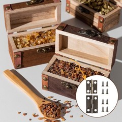 Small Hinges for Wooden Box, 30Pcs Cabinet Drawer Butt Hinges, Bronze, Iron, Pol